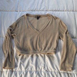 Cropped tan long sleeve